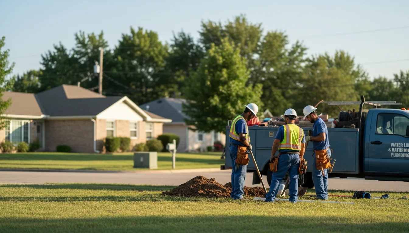 Residential water line and bathroom plumbing service in Buffalo, KS